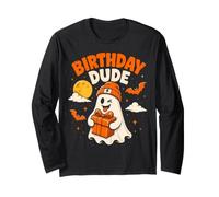 Cumpleaños Halloween Dude Ghost Party Bday Boy Men Manga Larga