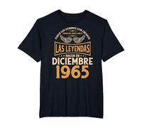 Cumpleaños Hombre Regalos Las Leyendas Diciembre 1965 Camiseta, Hombre Tallas Grandes, Negro, 3X Alto