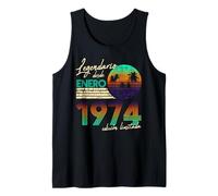 Cumpleaños Hombre Regalos Legendario Desde Enero 1974 Camiseta sin Mangas