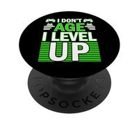 Cumpleaños Humor No Envejecer Nivel Subir Jugador Cumpleaños PopSockets PopGrip Adhesivo
