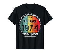 Cumpleaños Las Leyendas Nacen Octubre 1974 Camiseta