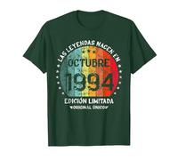 Cumpleaños Las Leyendas Nacen Octubre 1994 Hombre Mujer Camiseta, Hombre, Verde Bosque, XXL