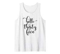 Cumpleaños, Mujer, Hola Treinta Cinco, 35 Años Lindo Camiseta sin Mangas
