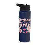 Cumpleaños Niña 6 Años Edad 6 Coreano Pop Love K-Pop Stainless Steel Insulated Water Bottle