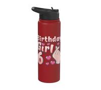 Cumpleaños Niña 6 Años Edad 6 Coreano Pop Love K-Pop Stainless Steel Insulated Water Bottle