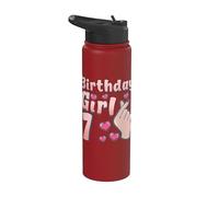 Cumpleaños Niña 7 Años Edad 7 Coreano Pop Love K-Pop Stainless Steel Insulated Water Bottle