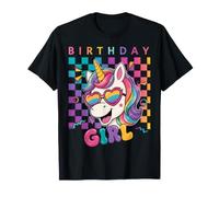 Cumpleaños niña Divertido Lindo Unicornio gráfico Familia a Juego Camiseta