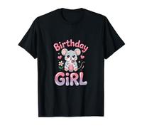 Cumpleaños Niña Lindo Ratón Fresa Batido Fiesta Niños Camiseta
