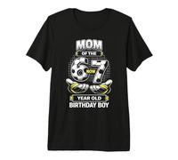 Cumpleaños Niño Yo era 6 Ahora Soy 7 Seis Siete Fútbol 67 Mamá Camiseta Premium