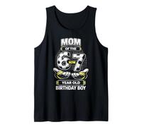 Cumpleaños Niño Yo era 6 Ahora Soy 7 Seis Siete Fútbol 67 Mamá Camiseta sin Mangas