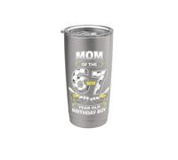 Cumpleaños Niño Yo era 6 Ahora Soy 7 Seis Siete Fútbol 67 Mamá Vaso térmico de acero inoxidable de doble pared