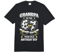 Cumpleaños Niño Yo era 6 Ahora Tengo 7 Seis Siete Fútbol 67 Abuelo Comfort Colors Adult Heavyweight T-Shirt