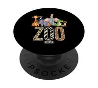 Cumpleaños Niño Zookeeper Animal Zoo Wildlife Safari Squad PopSockets PopGrip Adhesivo
