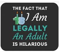 Cumpleaños Número 18 Soy Legalmente Un Adulto Es Divertidísimo Mouse Pad Lavable Mousepad Duradero Alfombrilla De Escritorio para Oficina Hogar Ordenador 25X30Cm