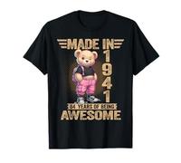 Cumpleaños número 84 Made in 1941 84 Years of Being Awesome Bear Camiseta