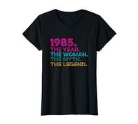 Cumpleaños Regalo Vintage 1985. Year Woman Myth Legend Camiseta