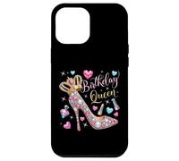 Cumpleaños Reina Corona Tacón Alto Corazones Estrellas Mujeres Carcasa para iPhone 12 Pro MAX