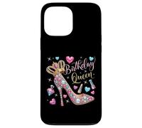 Cumpleaños Reina Corona Tacón Alto Corazones Estrellas Mujeres Carcasa para iPhone 13 Pro MAX