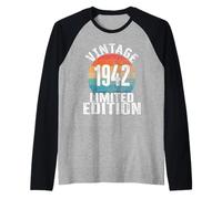 Cumpleaños Vintage 1942 edición Limitada Bday Camiseta Manga Raglan