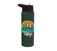 Cumpleaños Vintage Año de nacimiento 1948 Cumpleaños bday Stainless Steel Insulated Water Bottle