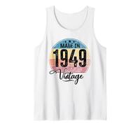 Cumpleaños Vintage Año de Nacimiento 1949 Cumpleaños Bday Camiseta sin Mangas