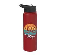 Cumpleaños Vintage Año de nacimiento 1949 Cumpleaños bday Stainless Steel Insulated Water Bottle