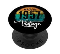Cumpleaños Vintage Año de Nacimiento 1957 Cumpleaños Bday PopSockets PopGrip Adhesivo