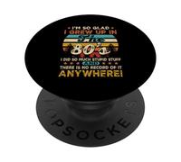 Cumpleaños Vintage de 1980 I m So Glad I Grew Up In The 80's PopSockets PopGrip Adhesivo