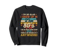 Cumpleaños Vintage de 1980 I m So Glad I Grew Up In The 80's Sudadera