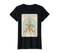 Cumplir Cuarenta años el año Pasado en la celebración del hito de mis Treinta Camiseta gráfica económica, Mujer, Negro, L