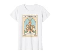 Cumplir Cuarenta años el año Pasado en la celebración del hito de mis Treinta Camiseta gráfica económica, Mujer, Blanco, M
