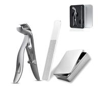 Cumuul Clipmaster Pro, Shirem Nail Clipper,Angled Head Nail Clippers for Thick Nails, Ergonomic Angled Head Senior Toenail Clipper, Angled Bent Head Super Sharp Wide Jaw Opening for Hard/Thick