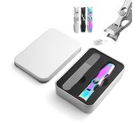 Cumuul - Cortaúñas Cumulus con recogedor, ultra afilado y resistente, cortaúñas de manos y pies, cortaúñas profesional extra grande y resistente, acero inoxidable (multicolor)