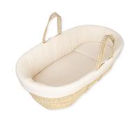 Cuna Bebé Muselina Algodón Orgánico, Completa, Moisés, Vestidura, Colchón Plastificado Antiahogo, Colchita y Almohada. 100% Nacional. (Beige)