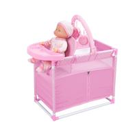 Cuna Cambiador de color rosa, 31x50x64 cm (5312) Contiene movil crib, cajones, cuna, cambiador, armario y silla alta. Ligera y fácil de montar. Calidad al mejor precio. De acuerdo a la normativa CE.