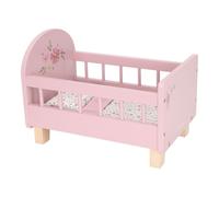 Cuna Camita FSC con Textil Flores y Mariposas - Little Dutch - Cama de madera para muñecas +18m