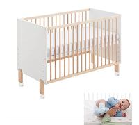 Cuna colecho 120x60 Umami con Ruedas Incluidas y Kit colecho para unirla a la Cama con Seguridad. con normativa Europea y Pintura al Agua sin tóxicos CoolDreams