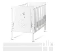 Cuna Colecho de Bebé Indi Estilo Nórdico Infantil 120x60 cm, de Madera de Haya, con Kit Colecho Incluido CoolDreams