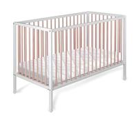 Cuna Colecho de Bebé Laponia Estilo Nórdico Infantil Color Natural 120x60 cm, de Madera de Haya, con Colchón Helios y Funda Impermeable CoolDreams