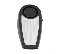 Cuña de alarma debajo de la puerta con salida de sonido de 130 dB para intrusos, base antideslizante para estabilidad en múltiples superficies, ligera y configuración de cable (negro)