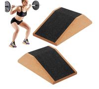 Cuña de bloques de sentadillas, cuñas para levantamiento de pesas, tabla de rampa de ángulo antideslizante para fitness, tabla inclinada ligera para estiradores de pantorrillas, yoga, estiramiento