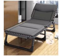Cuna de camping plegable portátil para adultos de 190 x 68 cm, silla de descanso con función de tomar el sol para siesta de oficina y patio reclinable