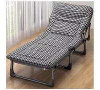 Cuna de camping plegable portátil para adultos, tumbona ajustable de 4 posiciones con colchón, silla para tomar el sol para viajes, 190 x 68 cm
