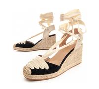 Cuña De Esparto Para Mujer Montevita Ciento 87298 Negro