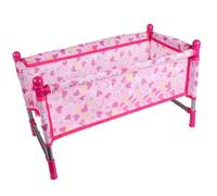 Cuna de muñecas de bebé fácil de Instalar Cuna de muñeca Strong Plastic ＆ Cama de Tela Finish Toy Toys Accessors Gift for Girls 4 años+