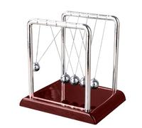 Cuna De Newton Con Cuentas Grandes - 5 Bolas De Equilibrio, Clásico Cinético De Escritorio, Gadgets De Ciencia Física | Decoración Educativa En Movimiento Para La Oficina En El Hogar, La Salón