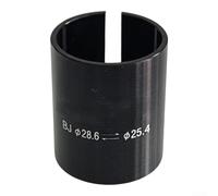 Cuña de vástago de aluminio para conversión de 28,6 mm a 25,4 mm de diámetro a una instalación adecuada del manillar para bicicletas de montaña y carretera
