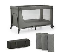 Cuna de viaje 2en1 JOY 2 de Kinderkraft Gris