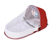 Cuna de viaje para niños Cuna lavable plegable de lino y algodón con