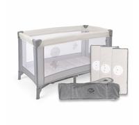 ms BabyWorld - Basic - Cuna de Viaje para niños | 120x60 cm | Desde 0+ Meses hasta 15 kg | Colchón y Bolsa Transporte Incluidos | Plegado y Montaje Fácil | Estructura Ligera y Estable (Beige)